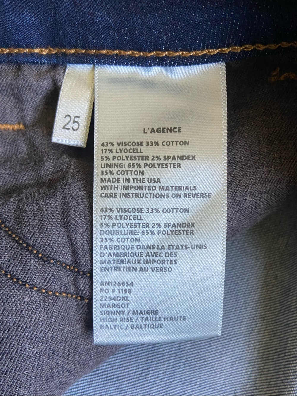 NWT L'Agence Margot Highrise Skinny Jean Baltic 25 - Picture 8 of 13